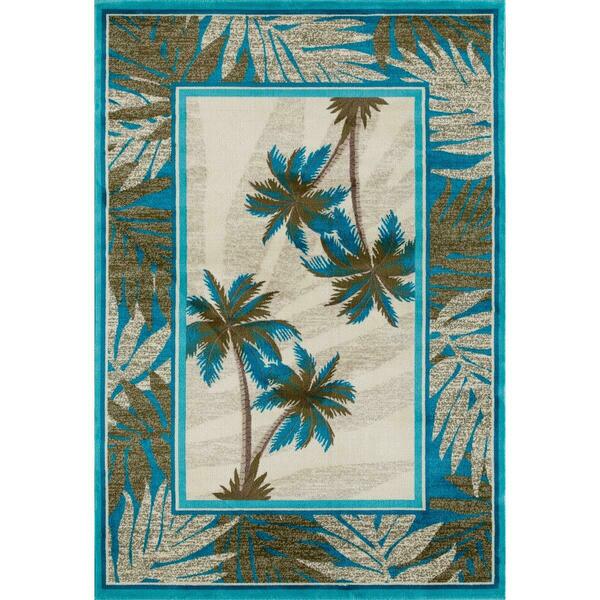 Art Carpet 9 X 12 Ft. Palm Coast Collection Frond Woven Area Rug, Beige 841864131440